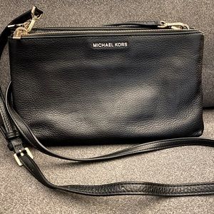 Michael Kors Black Double Pouch Crossbody Bag
